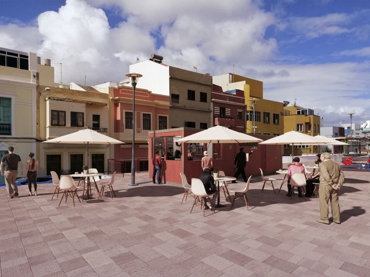 Imagen del futuro quiosco en la Plaza del Pueblo de La Isleta