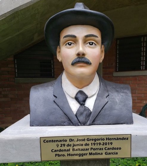 Busto que se puede encontrar en tiendas de elementos de culto de José Gregorio Hernández Cisneros