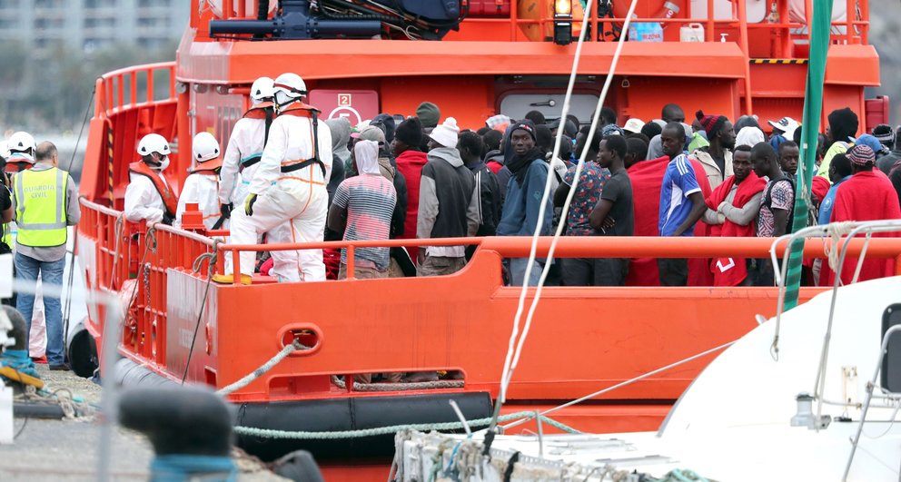 Inmigrantes rescatados (imagen de archivo)