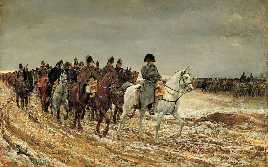 Napoleón con sus tropas