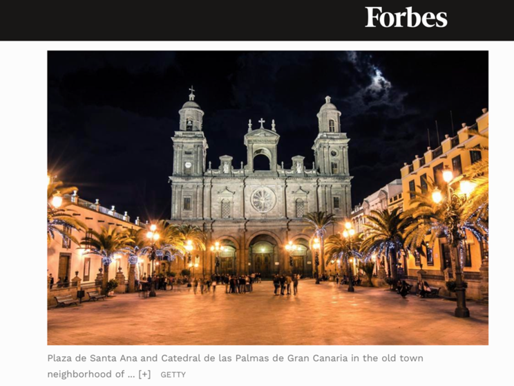 Forbes recomienda a Las Palmas de Gran Canaria como el destino ideal para una escapada de invierno en España